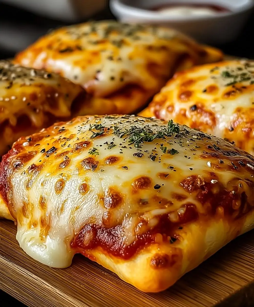 Easy cheesy pizza pockets