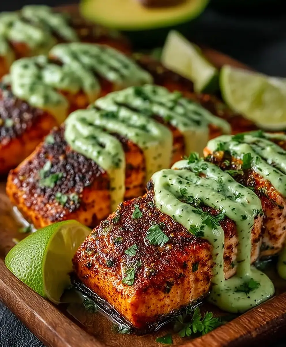 Cajun salmon avocado lime