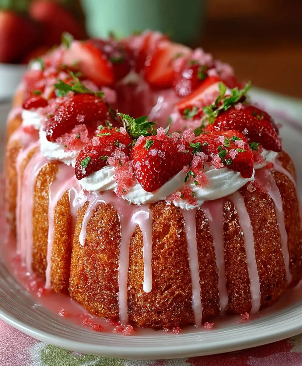 Easy Strawberry Pound Cake