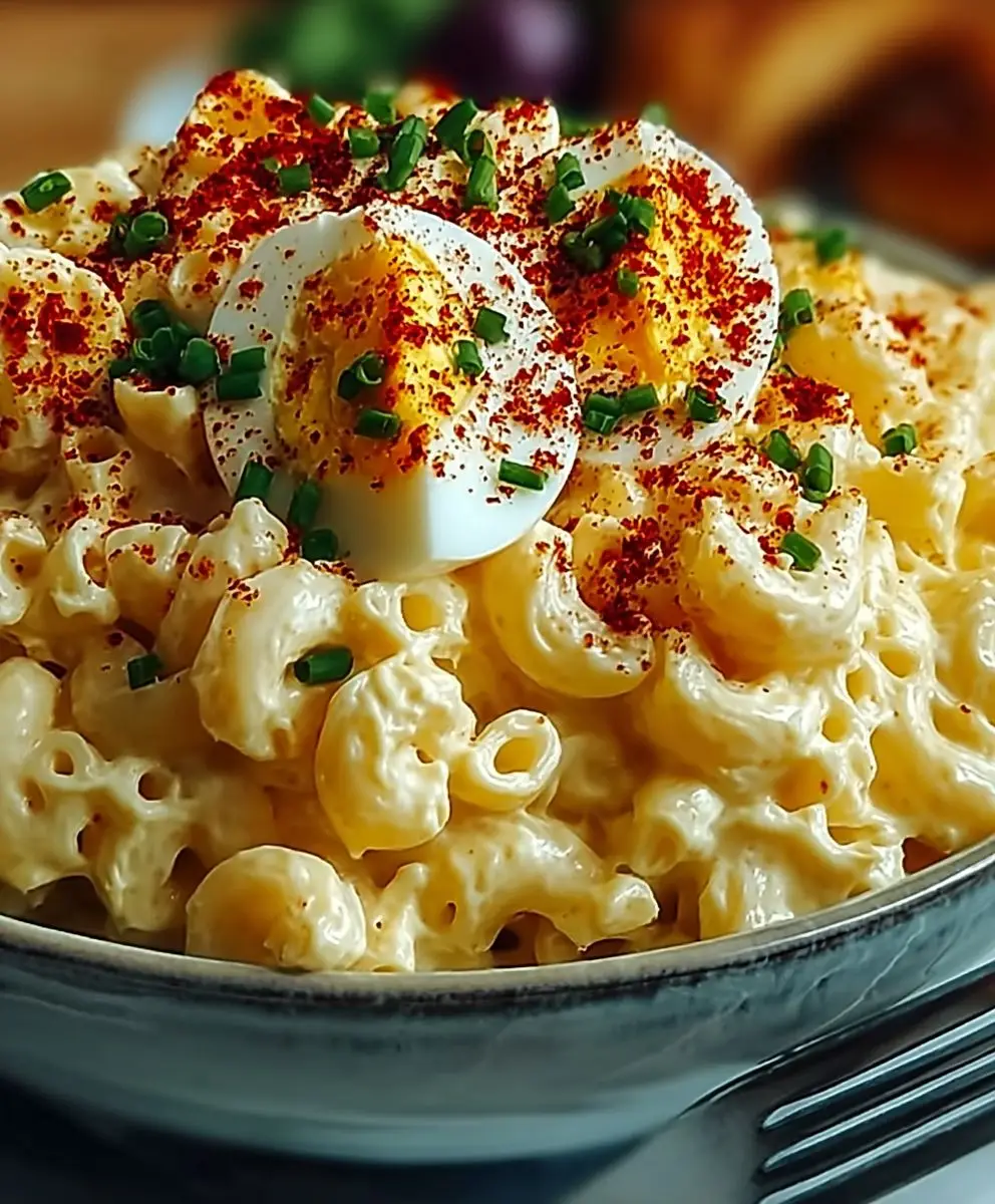 Deviled Egg Macaroni Salad