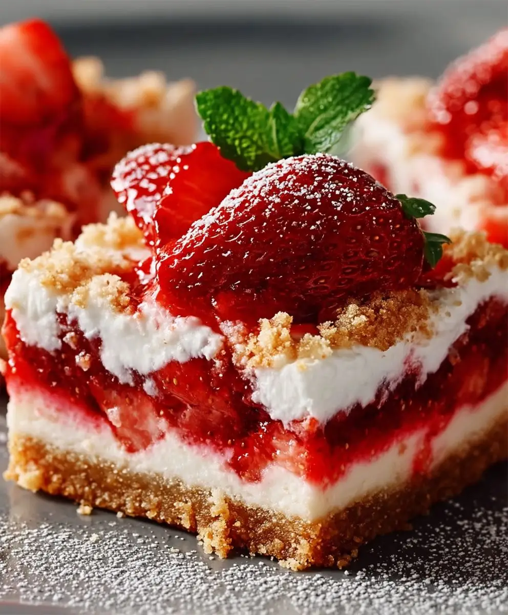 Strawberry shortcake bars