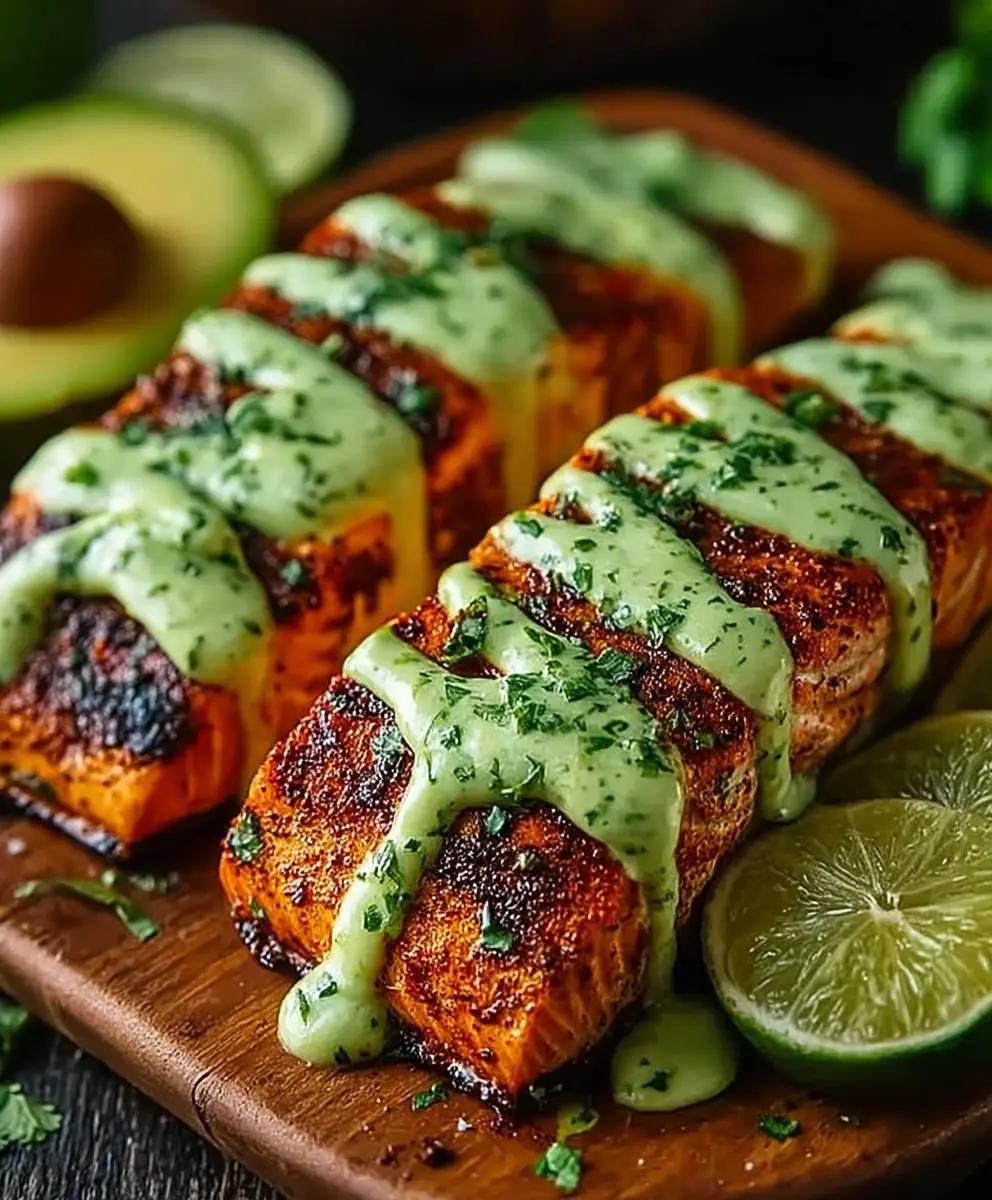 Cajun salmon avocado lime