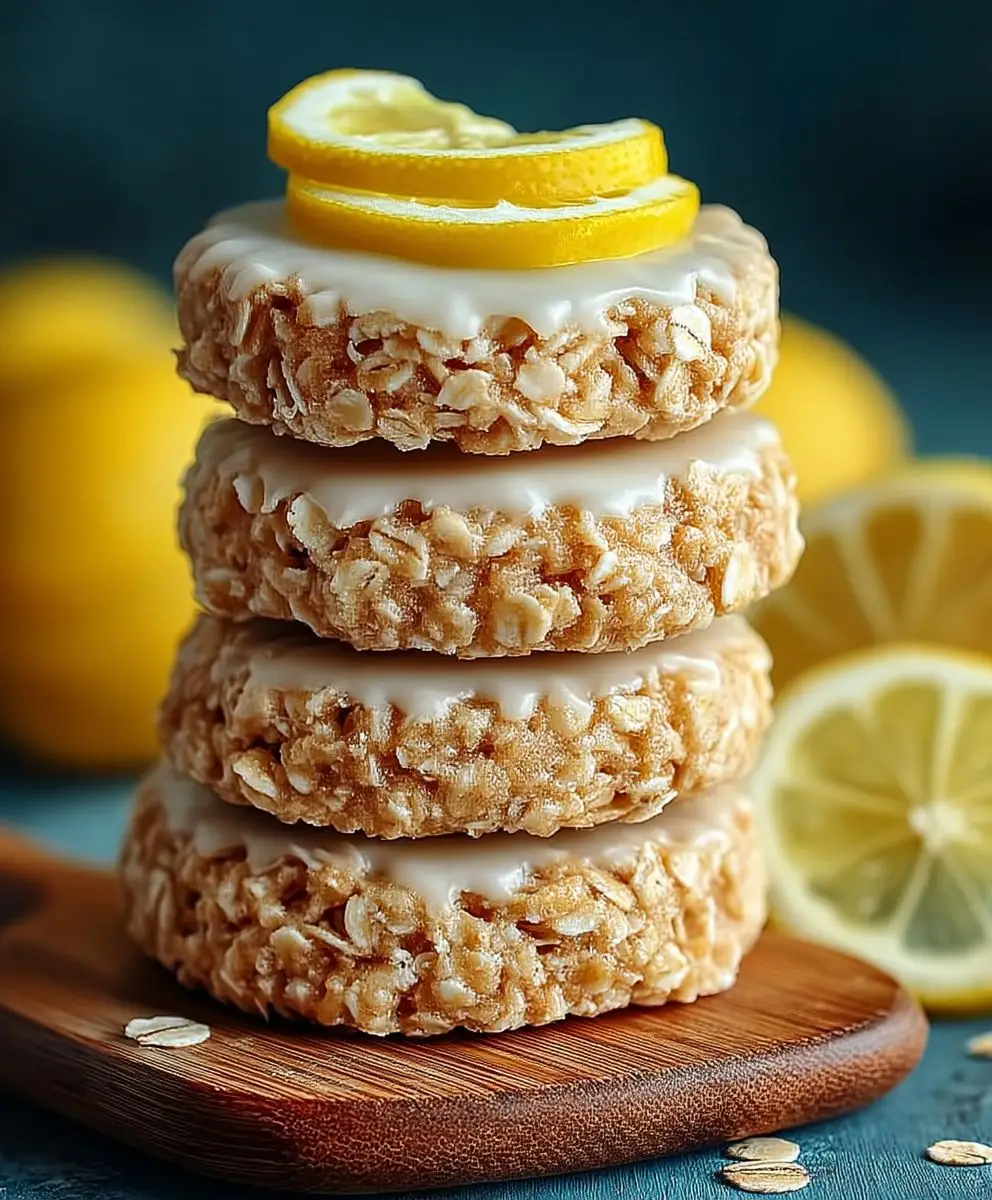 Lemon Oatmeal No Bake Cookies