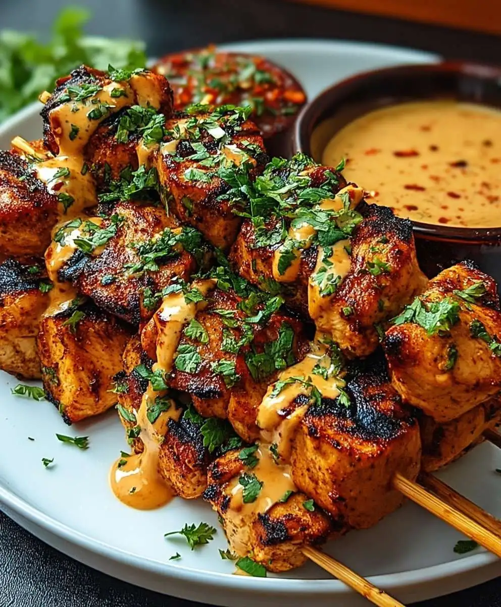 Bang Bang Chicken Skewers