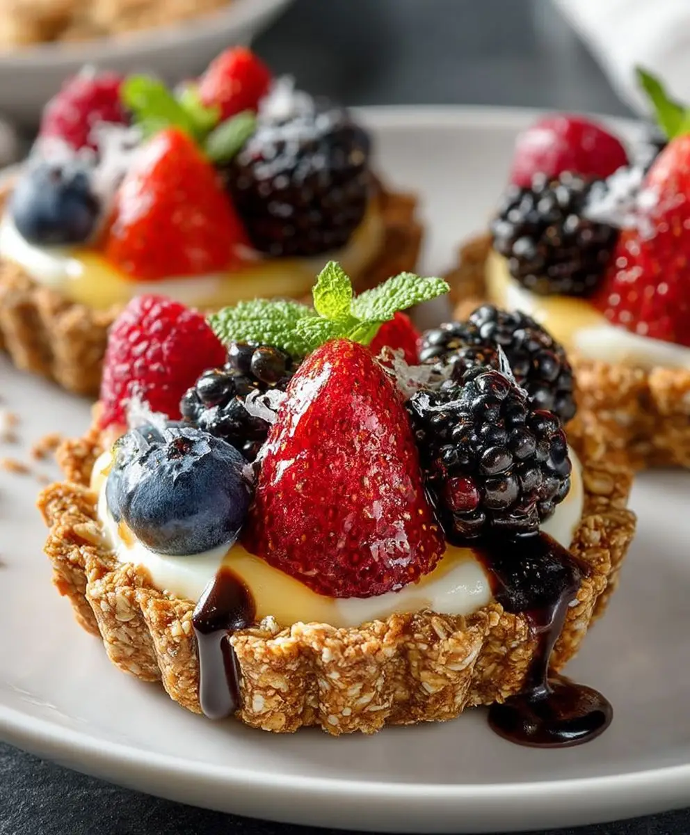 Breakfast Fruit Tarts Granola Crust