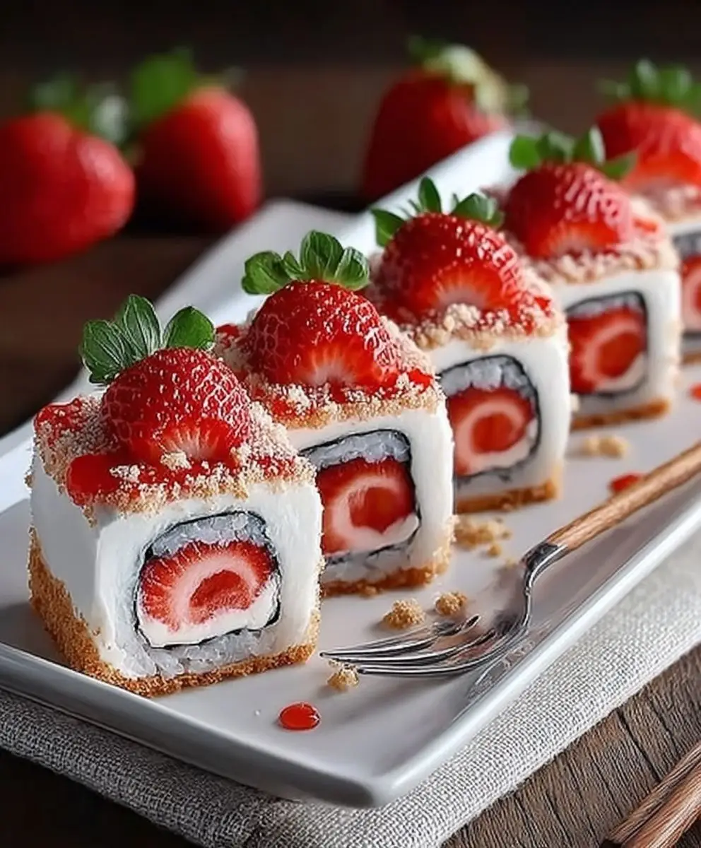 Strawberry Shortcake Sushi