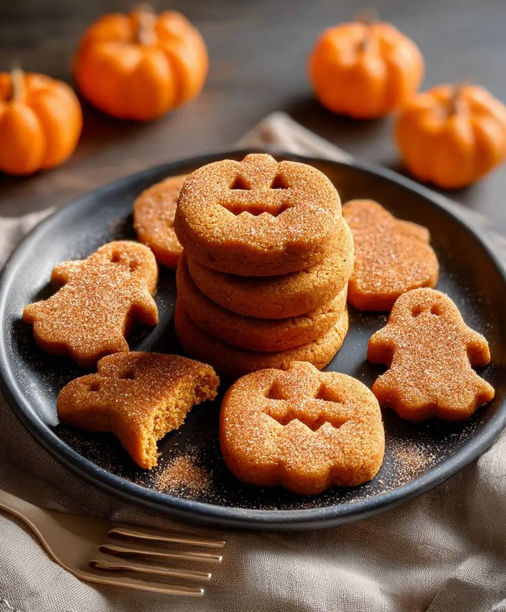 Vegan Halloween Pumpkin Spice Cookies