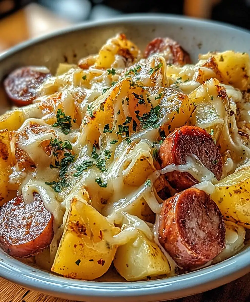 Cheesy Ranch Potatoes Smoked Sausage