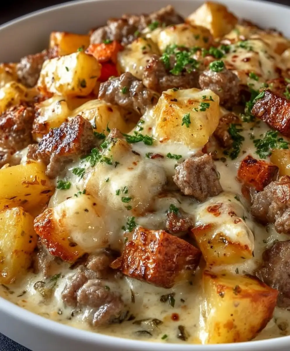 Creamy Meat Potato Skillet