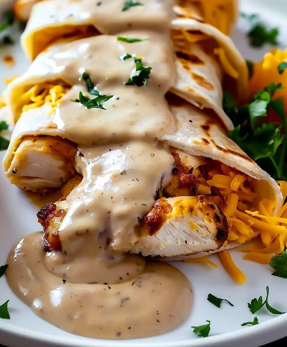 Garlic Chicken Wraps