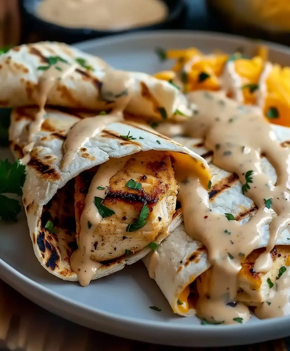 Garlic Chicken Wraps