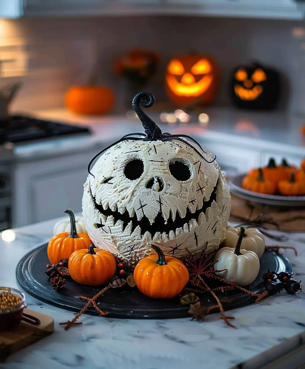 Skellington Cheese Ball Appetizer
