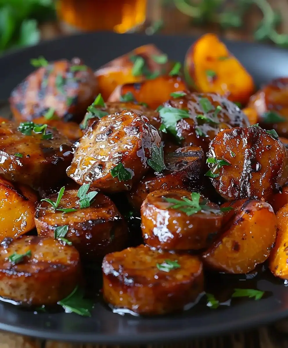 Honey Garlic Sausage Sweet Potatoes