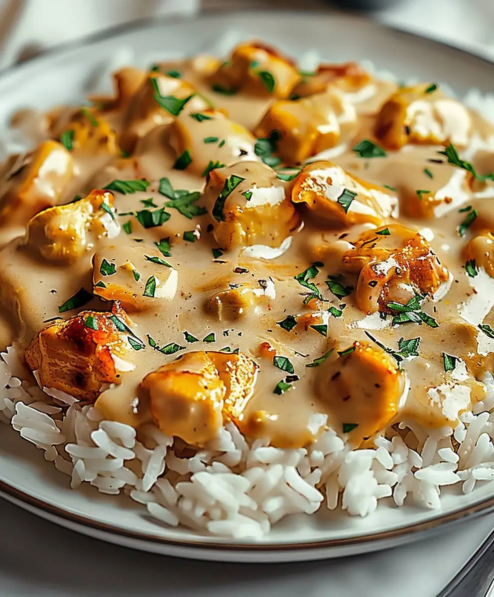 Creamy Smothered Chicken Rice